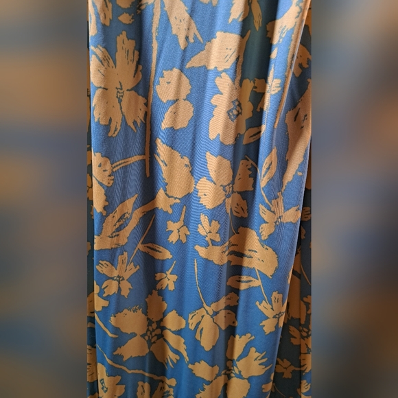 Lularoe Mint and Yellow Floral Maxi Dress-LG - Picture 2 of 4